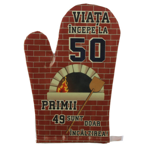 Manusa de bucatarie "Viata incepe la 50"