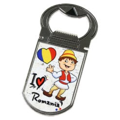 Desfacator sticle cu magnet "I Love Romania"