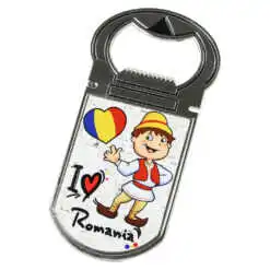 Desfacator sticle cu magnet "I Love Romania"