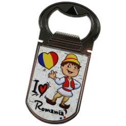 Desfacator sticle cu magnet "I Love Romania"
