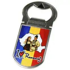 Desfacator sticle cu magnet "I Love Romania"