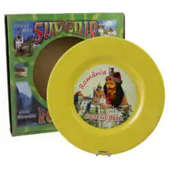 Farfurie decorativa din ceramica "Romania" 20 CM
