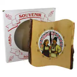 Ceas perete de lemn "Romania"