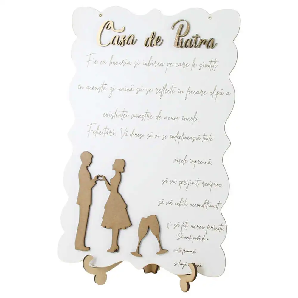 Tablou decorativ din lemn "Casa de Piatra..." 18x28 CM Tablou decorativ din lemn "Casa de Piatra..." 18x28 CM