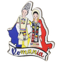 Magnet frigider din lemn "Romania" 7 CM