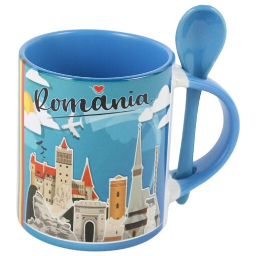 Cana ceramica cu lingurita