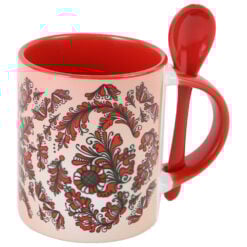 Cana ceramica cu lingurita