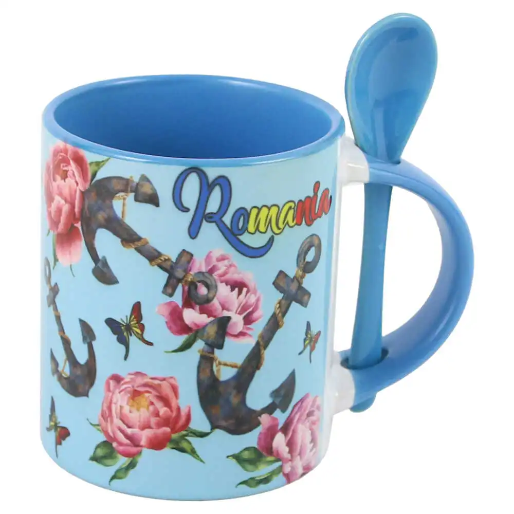 Cana ceramica cu lingurita Cana ceramica cu lingurita