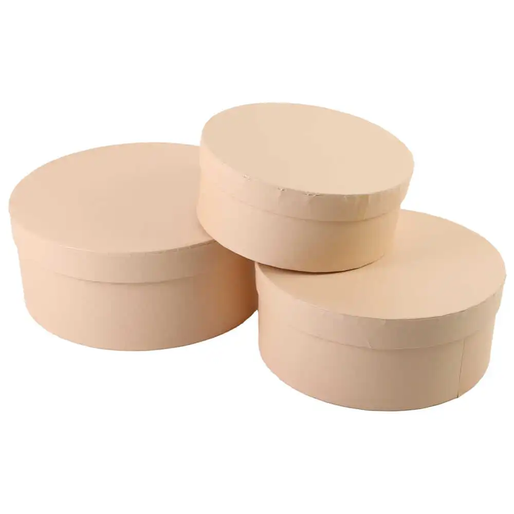 Set 3 cutii cadou rotunde 20x8 CM