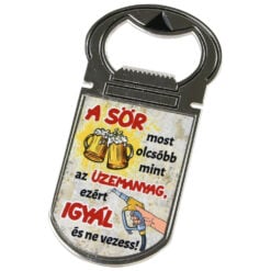 Desfacator sticle cu magnet "A sor most olcsobb..."