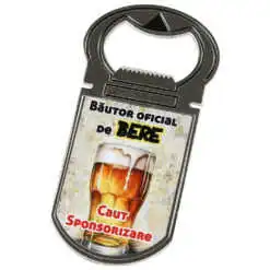 Desfacator sticle cu magnet "Bautor oficial de bere..."