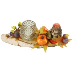 Decor Toamna Candela cu arici din ceramica 30 CM