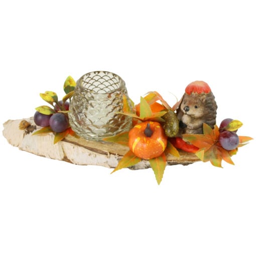 Decor Toamna Candela cu arici din ceramica 30 CM