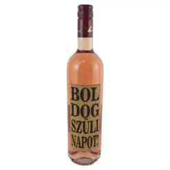Vin rose 0.75 ml cu eticheta din pluta "Boldog szulinapot"
