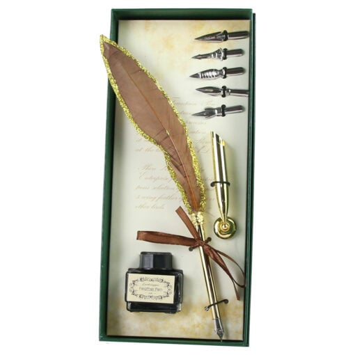 Set Pana de scris Vintage "Enjoy Your Life" - 8 piese