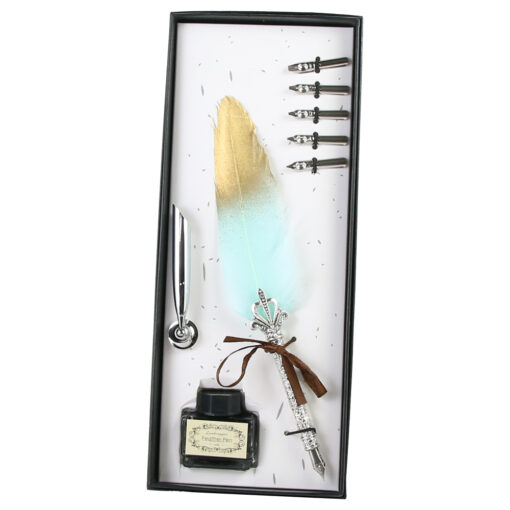 Set Pana de scris Vintage Gold - 8 piese