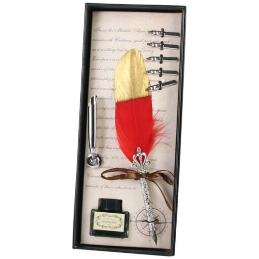 Set Pana de scris Vintage Gold - 8 piese