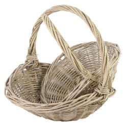 Set 2 cosuri din rachita cu manere 25x22/21x18 CM