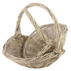 Set 2 cosuri din rachita cu manere 25x22/21x18 CM