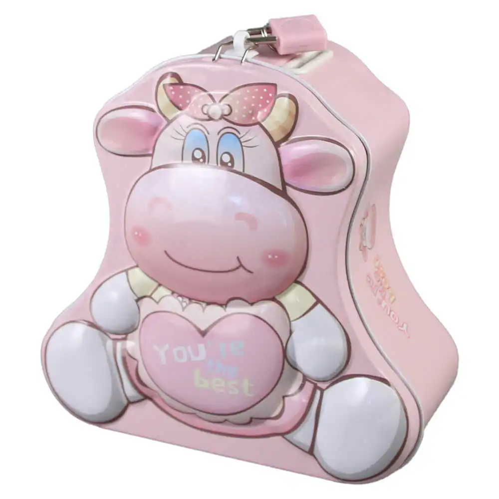 Pusculita metalica cu lacat si chei Pusculita metalica cu lacat si chei