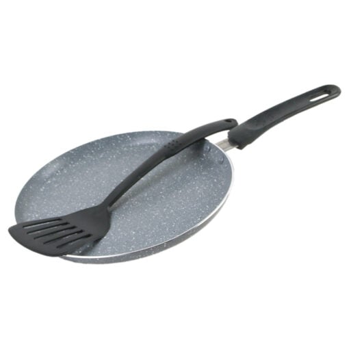 Tigaie din aluminiu marmorat cu spatula