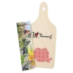 Tocator din lemn cu magnet frigider "I love Romania"