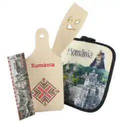 Set ustensile bucatarie cu magnet frigider "Romania"