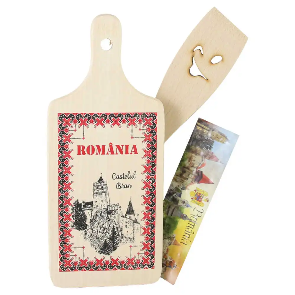 Set ustensile bucatarie cu magnet frigider Castelul Bran Set ustensile bucatarie cu magnet frigider Castelul Bran