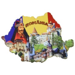 Magnet frigider din lemn "Romania" 9x6 CM