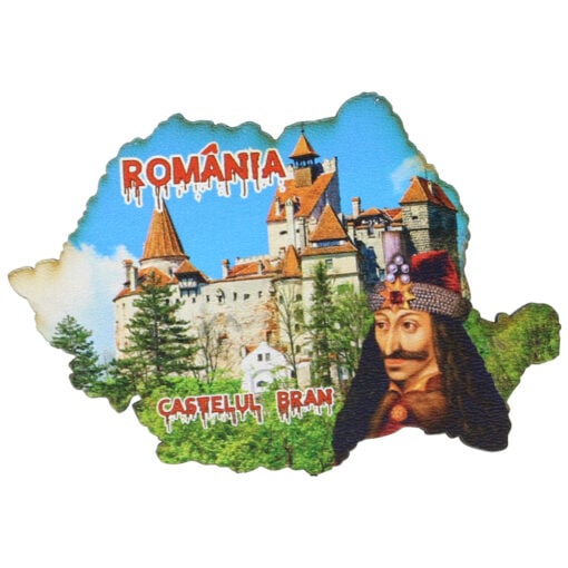 Magnet frigider din lemn "Castelul Bran" 9x6 CM