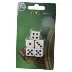Set 5 de zaruri din plastic 1.5 CM