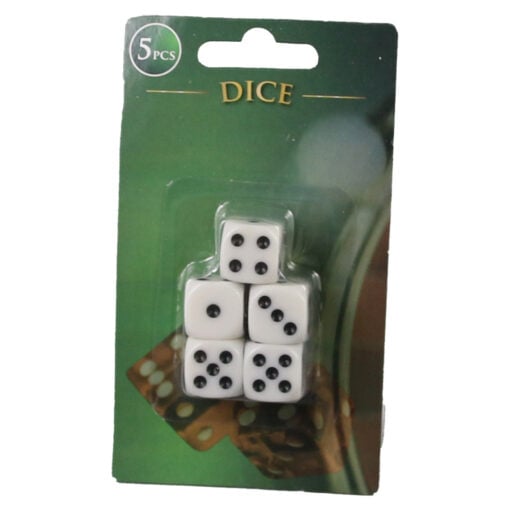 Set 5 de zaruri din plastic 1.5 CM