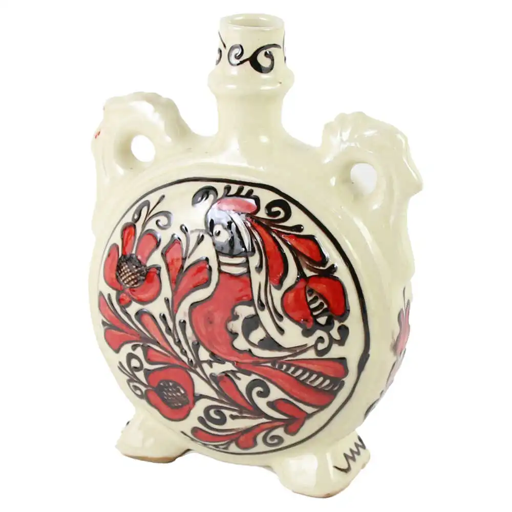 Plosca din ceramica de Corund cu motive traditionale Plosca din ceramica de Corund cu motive traditionale