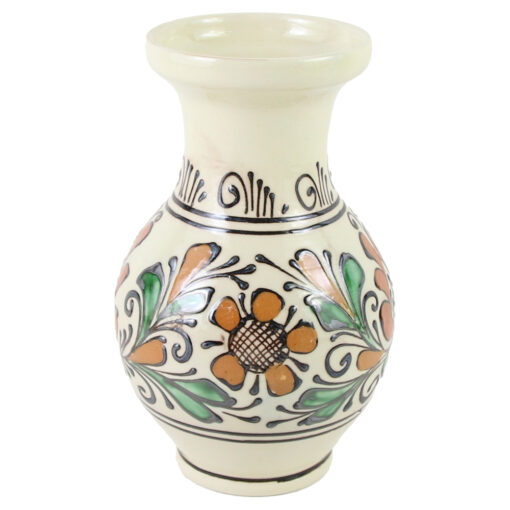 Vaza ceramica de Corund pictat cu motive traditionale