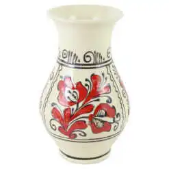 Vaza ceramica de Corund pictat cu motive traditionale