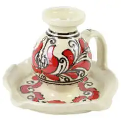 Sfesnic din ceramica de Corund cu motive traditionale