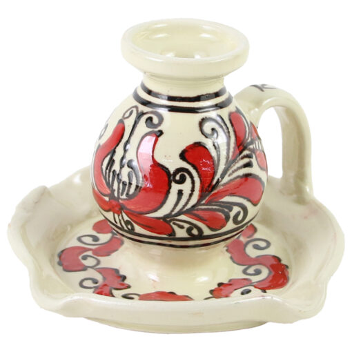 Sfesnic din ceramica de Corund cu motive traditionale