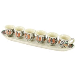 Set 6 cesti de tuica cu tava