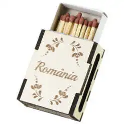 Cutie lemn pentru chibrituri "Romania"