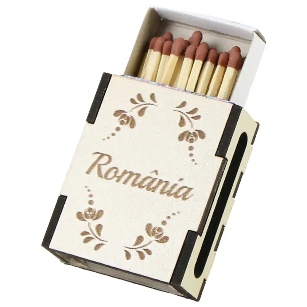 Cutie lemn pentru chibrituri "Romania" Cutie lemn pentru chibrituri "Romania"