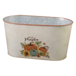 Ghiveci oval din metal 23x12 CM
