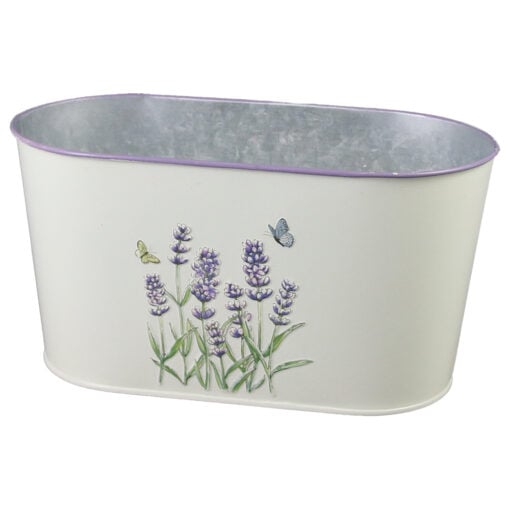 Ghiveci oval din metal 23x12 CM