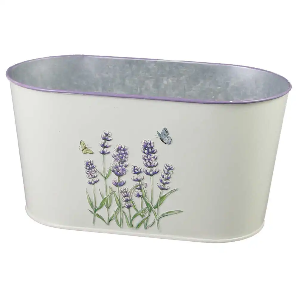 Ghiveci oval din metal 23x12 CM Ghiveci oval din metal 23x12 CM
