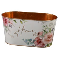 Ghiveci oval din metal 23x12 CM