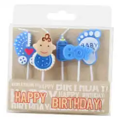 Set 5 lumanari pentru Petrecerea Bebelusului