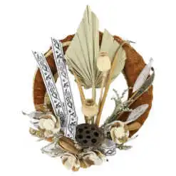 Coronita pentru cimitir cu plante uscate 25 CM