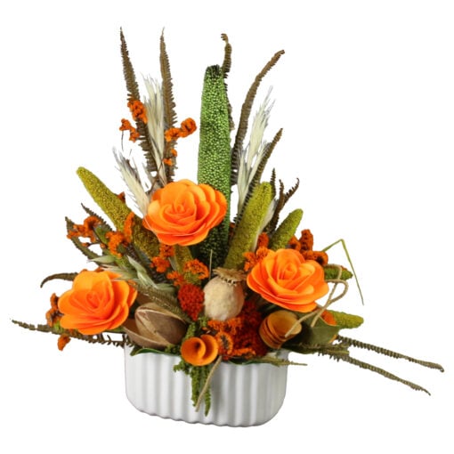 Aranjament floral cu plante uscate 28 CM