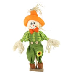 Decor toamna Sperietoare din paie si textil 44 CM
