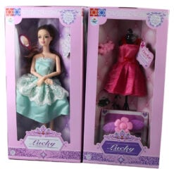 Papusa cu accesorii Lucky 3+