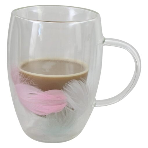 Cana de sticla cu pereti dubi 300 ml
